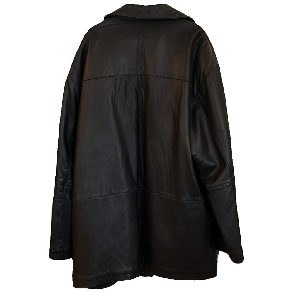 Vintage oversized leather jacket
